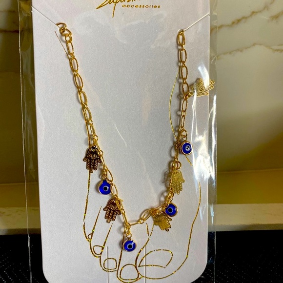 Jewelry - Evil eye & Hamsa anklet.